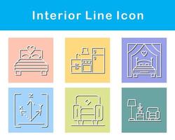 interior vector icono conjunto