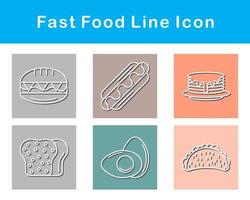 Fast Food Vector Icon Set
