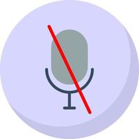 Microphone Slash Vector Icon Design