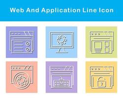 web y solicitud vector icono conjunto