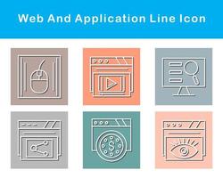 web y solicitud vector icono conjunto