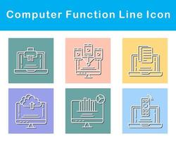 computadora función vector icono conjunto