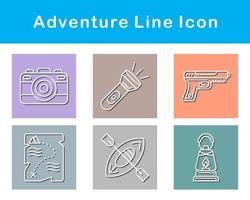 conjunto de iconos de vector de aventura