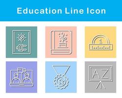 conjunto de iconos de vector de educación