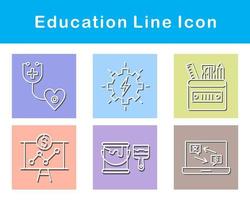 conjunto de iconos de vector de educación