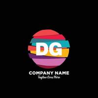 DG initial logo With Colorful template vector. vector