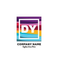 DY initial logo With Colorful template vector. vector