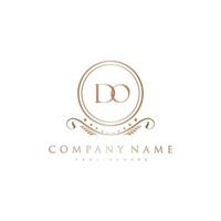 DO Letter Initial with Royal Luxury Logo Template vector