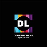 DL initial logo With Colorful template vector. vector