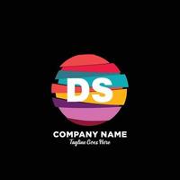 DS initial logo With Colorful template vector. vector