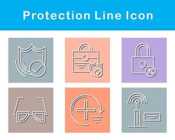 proteccion vector icono conjunto