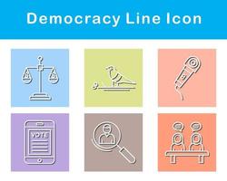 democracia vector icono conjunto