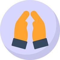 Praying Hands Vector Icon Design