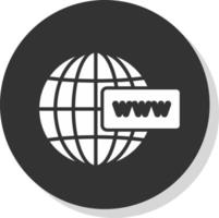 diseño de icono de vector de www