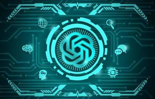 ChatGPT Artificial Intelligence Technology Concept Background vector