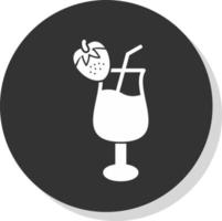 Strawberry Milk Vector Icon Design