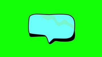 cartoon Comic speech Bubble copy space for dialogue loop Animation video transparent background with alpha channel.