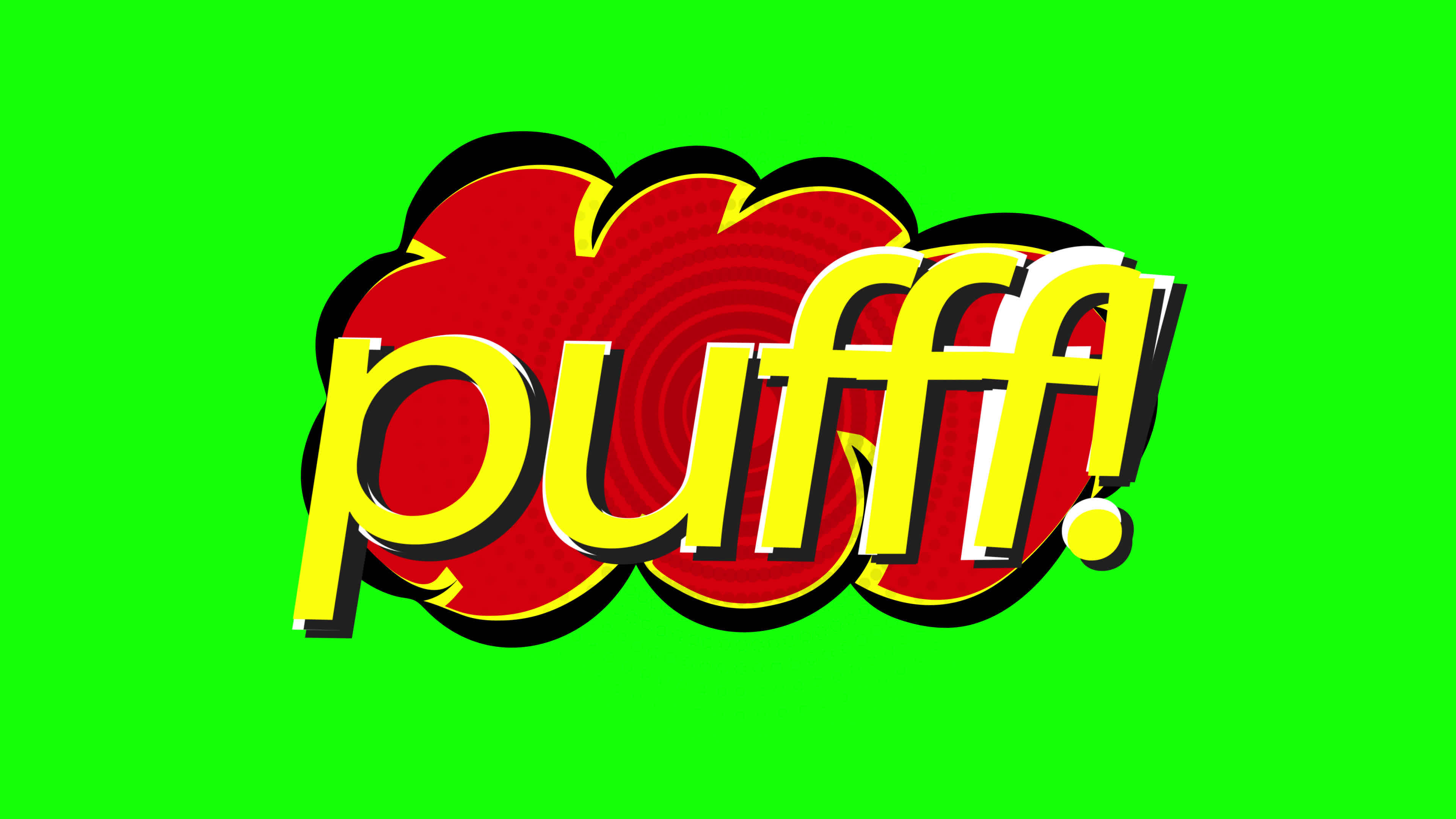 cartoon puff word Comic speech Bubble loop Animation video transparent