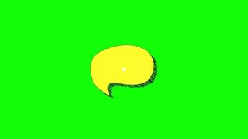 cartoon Comic speech Bubble copy space for dialogue loop Animation video transparent background with alpha channel.