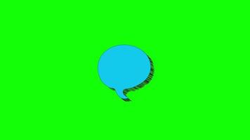 cartoon Comic speech Bubble copy space for dialogue loop Animation video transparent background with alpha channel.