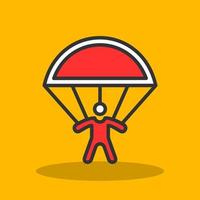Skydiving Vector Icon Design
