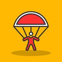 Skydiving Vector Icon Design