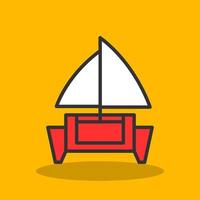 Catamaran Vector Icon Design