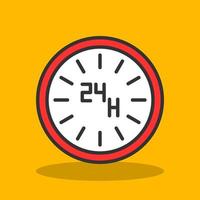 24 Hours Vector Icon Design