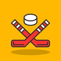 diseño de icono de vector de hockey sobre hielo