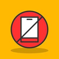 No Phone Vector Icon Design