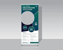 Healthcare and medical roll up banner vector