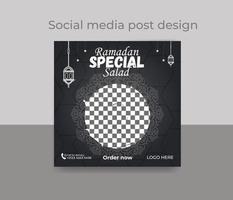 Ramadan Sales Social Media Post Template vector