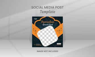 Ramadan Sales Social Media Post Template vector