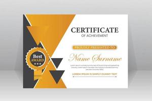 certificate template with luxury pattern vector