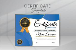 plantilla de certificado moderno vector