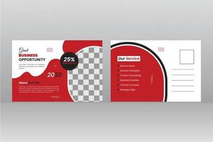 postcard template design vector