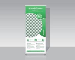 stylish business roll up banner design vector