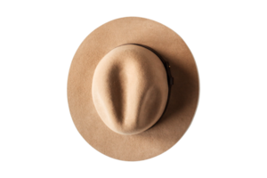 Beige hat isolated on a transparent background png