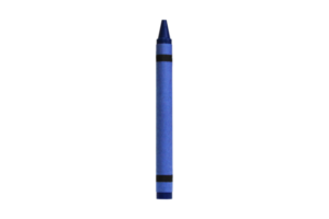 Blue crayon isolated on a transparent background png