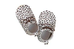 White baby shoes isolated on a transparent background png