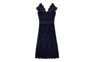schwarz lange Kleid isoliert auf ein transparent Hintergrund png