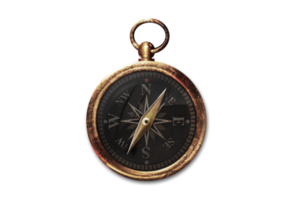 Vintage clock isolated on a transparent background png