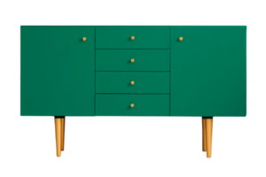 Green storage cabinet isolated on a transparent background png