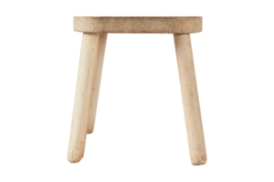 Beige wooden bench isolated on a transparent background png