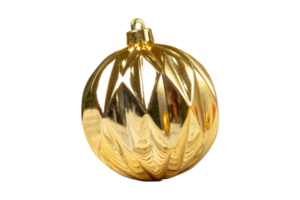 Gold christmas ball isolated on a transparent background png