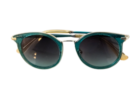 Green sunglasses isolated on a transparent background png