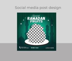 Ramadan Sales Social Media Post Template vector