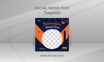 Ramadan Sales Social Media Post Template vector