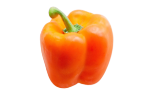Orange pepper isolated on a transparent background