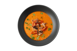 Tomate Suppe mit Pilze isoliert auf ein transparent Hintergrund png